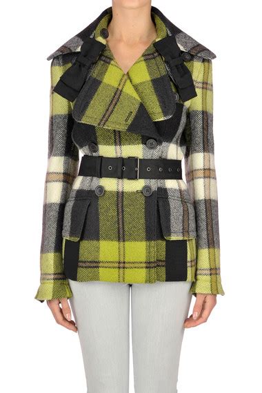 prada checked coat|Prada jacket outlet.